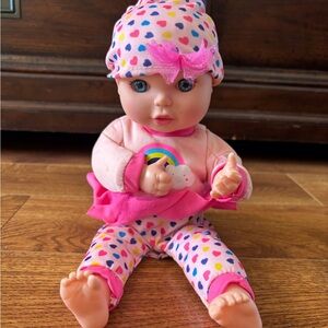 Colorful Heart Pattern Baby Doll